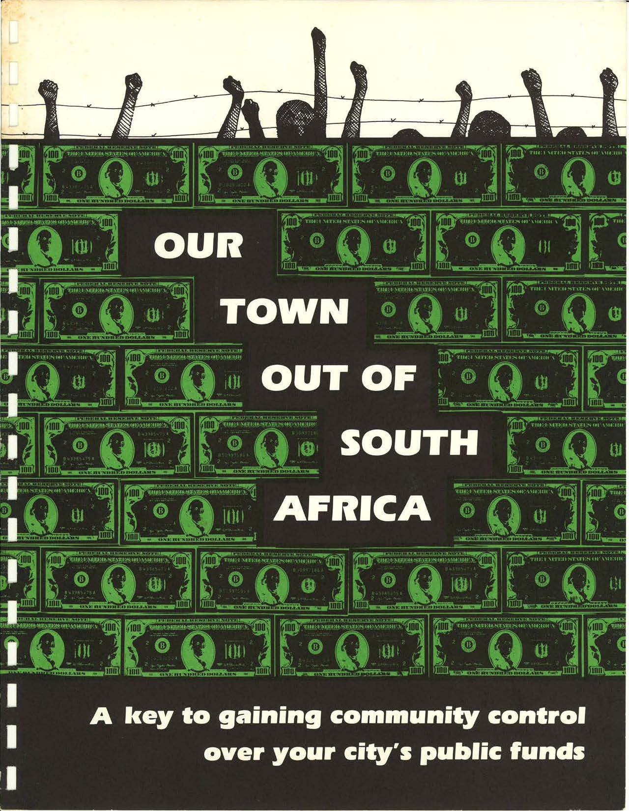 Page 1 of the Pamphlet, OUR TOWN OUT OF SOUTH AFRICA